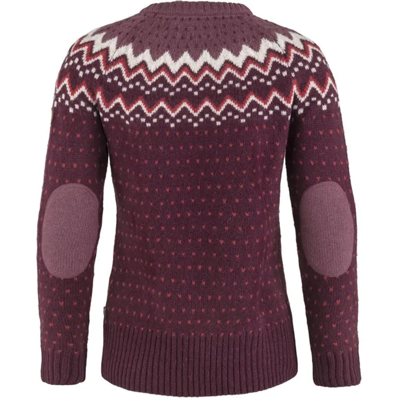 Fjällräven Womens Ovik Knit Sweater Dark Garnet-1
